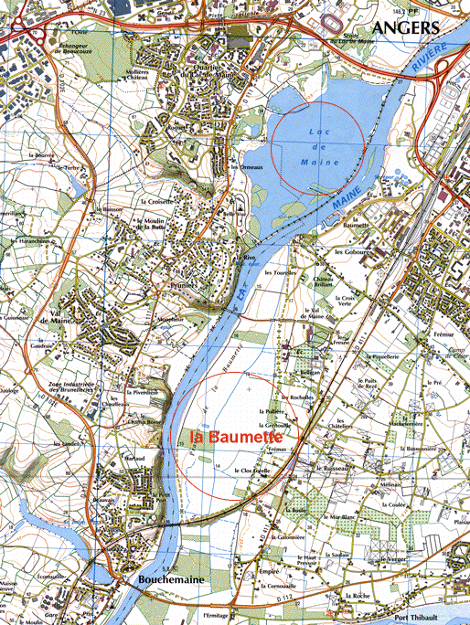 Cliquez sur lac de Maine ou la Baumette pour agrandir leur secteur